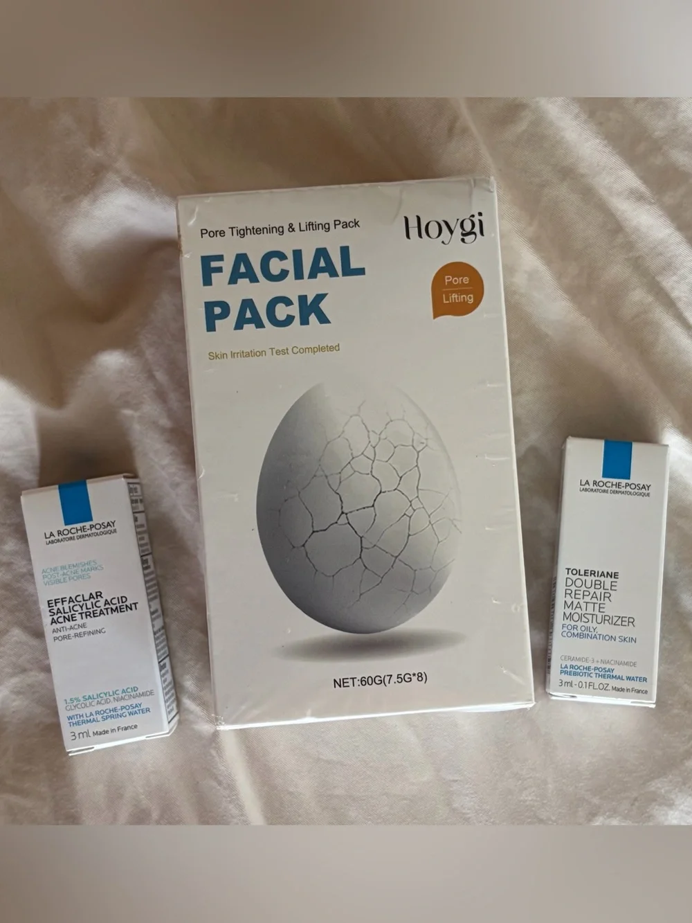 Skin Care Bundle Hoygi Pore Tightening Facial Pack Box + La Roche Posay